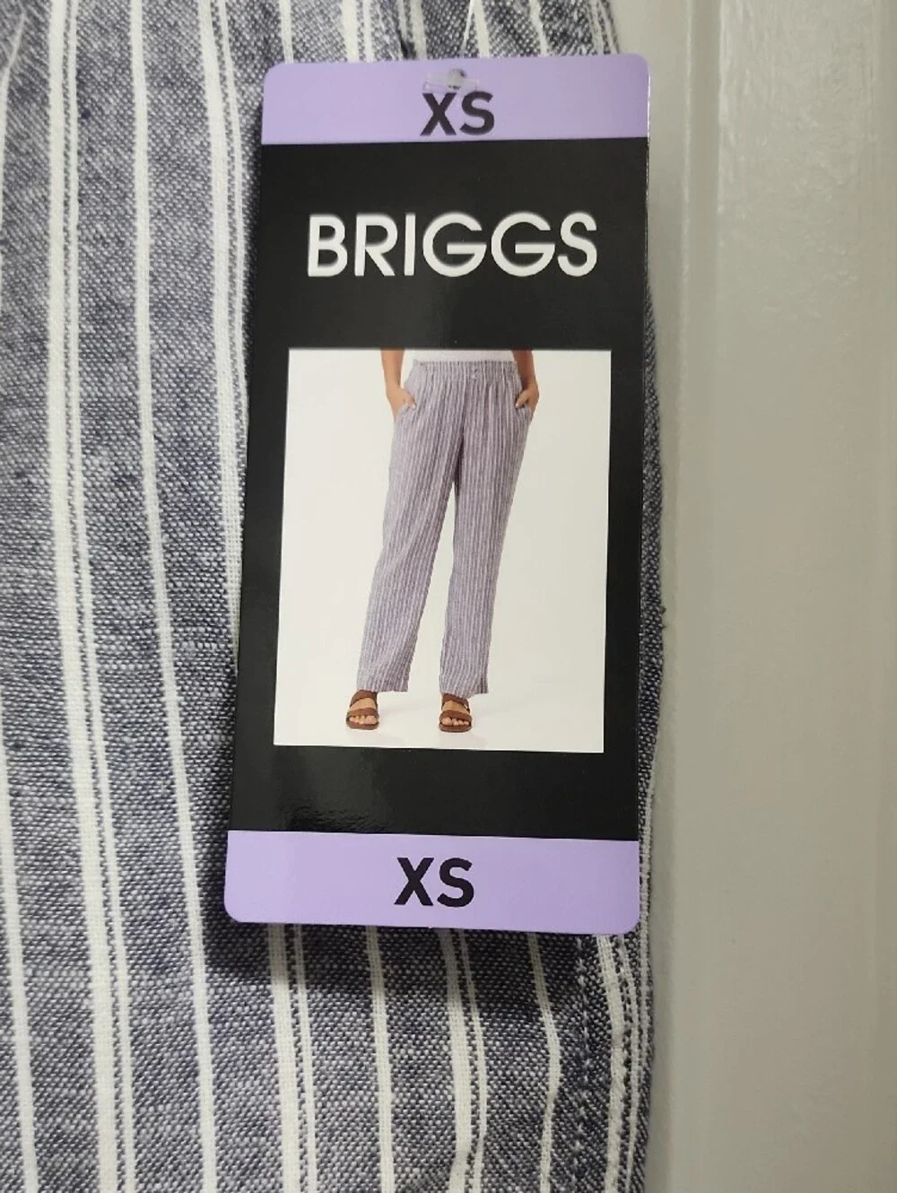Briggs Pants Blue & White Stripped XS